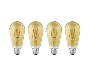 4 X LED Smart+ Filament Edison ST64 6W=53W E27 Gold 680lm Extra Warm White Wifi