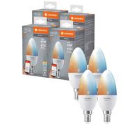 4 x Ledvance LED Smart+ Candle 4.9W=40W E14 Matt CCT 2700K-6500K WiFi Dimmable
