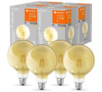 4 x Ledvance LED Smart+ Filament Globe 6W=53W E27 Gold 2400K Dimmable App WiFi