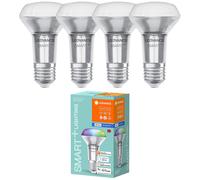 4 X Ledvance LED Smart +R63 Reflector 6W E27 RGBW Google Alexa Apple Bluetooth