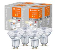 4 X Ledvance Smart + Glass Reflector 4,9W=50W GU10 350lm Warm Dimmable Wifi