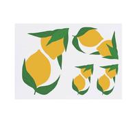 4 x 'Lemons On The Tree ' Temporary Tattoos - Water Resistant, Skin-Safe, Non-Toxic Transfers, Mixed Sizes (TO00083202)