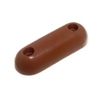 4 x Light Brown Oval Rubber Toilet SEAT BUFFERS 60 X 22 X 12MM + Screws