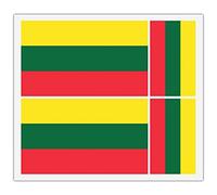 4 x Lithuanian Lithuania Flag Vinyl Sticker for Car Bumper iPad Van Laptop