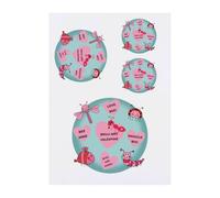 4 x 'Love Bugs' Temporary Tattoos - Water Resistant, Skin-Safe, Non-Toxic Transfers, Mixed Sizes (TO00082602)