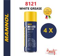 4 X MANNOL White Grease Spray 8121 450ml High Performance Lithium Lubricant