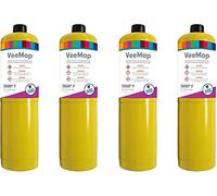 4 x Mark Vitow VMAP VeeMap MAPP Style Gas Cylinder, Yellow, 400g