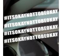 4 x MH1 Stickers It’s Okay not to be Okay Mental Health Signs Depression Anxiety Bipolar Disorder Car Window Awareness Notice Vehicle Decals Labels 200mm x 15mm (Inside Window to Face Outwards)