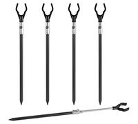 4 x Michigan Telescopic Fishing Bankstick 40 - 60cm Rod Rest Coarse/Carp