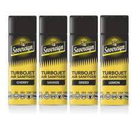 4 x Mix Bundle Savage Greed Lemon Cherry New Scents Sovereign Car Home Office Gym Turbojet Air Sanitiser Freshener Spray
