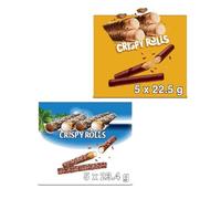 4 x Mixed Flavours of Milk Chocolate Crispy Rolls Snack Bars (5 x Bars per multipack)