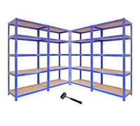 Monster Racking T-Rax Metal Storage Shelves - Blue Set of 4, none