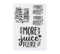 4 x 'More Juice Please Baby Toddler Child Humor ' Temporary Tattoos - Water Resistant, Skin-Safe, Non-Toxic Transfers, Mixed Sizes (TO00081238)