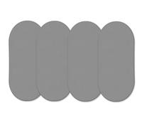 4 x Moses Basket Fitted Sheets (75 x 35 cm) | Ultra Soft, Oeko-Tex Standard 100 Certified | Antiallergic & Breathable Moses Basket Sheets (Grey, 75 x 35 cm)