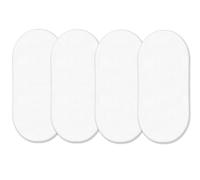 4 x Moses Basket Fitted Sheets (75 x 35 cm) | Ultra Soft, Oeko-Tex Standard 100 Certified | Antiallergic & Breathable Moses Basket Sheets (White, 75 x 35 cm)