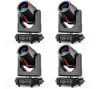 4 x Moving Head LED 380 W DMX Beam Stage Light 14 Gobos 15 Colours DJ Spotlight Party Light Disco Light for Bar Club Weddings Concerts Headlight