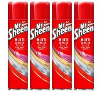 4 x Mr Sheen Multi-Surface Magnolia & Cherry Blossom Polish Spray 250ml Smear-Free