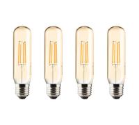 4 x Müller-Licht LED Filament T32 Vintage Tube 4.5W = 32W E27 Gold Extra Warm [EEK: G]