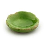 4 x MyTinyWorld 16mm Dolls House Miniature Green Scalloped Edged Plates