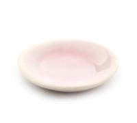 4 x MyTinyWorld 20mm Dolls House Miniature Hint Of Pink Ceramic Plates