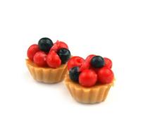 4 x MyTinyWorld Dolls House Miniature Loose Handmade Very Berry Tarts