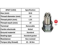 4 x NGK 1263 Genuine NGK Spark Plugs