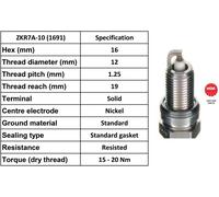 4 x NGK 1691 Genuine NGK Spark Plugs