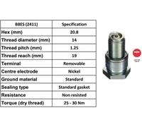 NGK Standard Spark Plug - B8ES