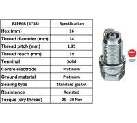 4 x NGK 5758 Genuine NGK Spark Plugs