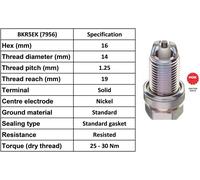 4 x NGK 7956 Genuine NGK Spark Plugs