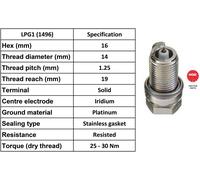 4 x NGK Spark Plug NGK1496