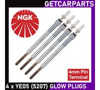 4 x NGK YE05 Glow Plugs for Citroen, Ford, Peugeot, Mazda & More (See Desc.)