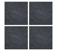 4 X Nicoman Square Stomp Stone Graphite Grey 30Cm X 30Cm