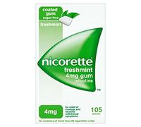4 x Nicorette Freshmint 4mg Gum Nicotine 105 Pieces