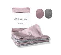 4 x niicee® Microfibre Cloth, Window Cloth, Streak-Free, Lint & Scratch-Free, Cleaning Cloth, Cleaning Cloth, All-purpose Cloth, Car Cloth, Shine Cloth, Polishing Cloth, Without Cleaning Agents, 2
