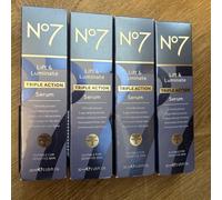 4 x No7 Lift & Luminate Triple Action Serum 4 X 30ml - New Genuine