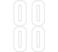 4 x Number 0 Wheelie Bin Sticker