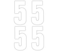 4 x Number 5 Wheelie Bin Stickers