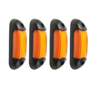 4 x Orange Neon Effect LED Marker Lights 12V 24V Left Right Side Marker Lights Rubber Frame for Truck Truck Caravan Camper Trailer