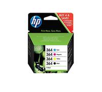 4 x Original ink cartridge HP 364, CB316EE black, CB318EE cyan, CB319EE magenta, CB320EE yellow for Hewlett Packard Photosmart Plus, Photosmart Premium B 109 A, Photosmart Premium B 109 N, Deskjet D 5445, Deskjet D 5460, Photosmart C 5324, Photosmart C 5370, Photosmart C 5373, Photosmart C 5380, Photosmart C 5383, Photosmart C 5388, Photosmart C 5390, Photosmart C 5393, Photosmart C 6300 series