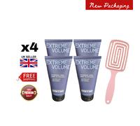 4 x Osmo Extreme Volume Thickening Crème 150ml + Styling Hair Brush