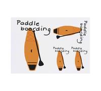 4 x 'Paddle Boarding On The River' Temporary Tattoos - Water Resistant, Skin-Safe, Non-Toxic Transfers, Mixed Sizes (TO00077874)