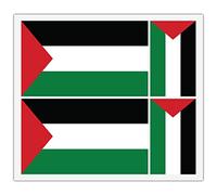 4 x Palestine Gaza Flag Vinyl Sticker for Car Bumper Mirror iPad Van Laptop