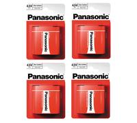 4 x Panasonic 3LR12 Heavy Duty Zinc 4.5V Flat Battery - 3R12 V4912 MN1203 LR12