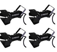 4 x PAR16 black spotlight inc barn door birdie lighting 240v window display