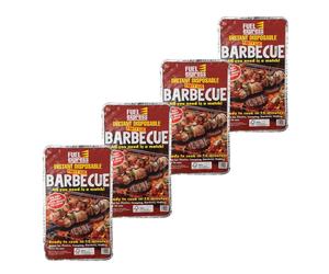 4 x Party Instant Disposable BBQ Barbeque Food Camping Garden Cooking Grill Tray