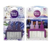 4 x Perfect Scents Zen Garden Air Freshener Refill - Compatible with 3volution (2x Lavender & Honeyblossom & 2x Mystic Japan) [With A Free Fridge Magnet]
