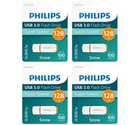 4 x PHILIPS ( 128 GB ) USB 3.0 SNOW Pen Flash Drive Memory Stick - High Speed