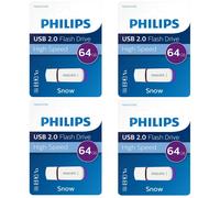 4 x PHILIPS ( 64 GB ) USB 2.0 SNOW Pen Flash Drive Memory Stick - High Speed