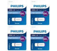4 x PHILIPS ( 64 GB ) USB 2.0 SNOW Pen Flash Drive Memory Stick - High Speed